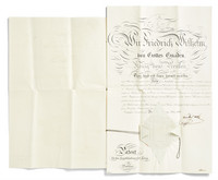Diploma come professore, documento legale, maggio 1836