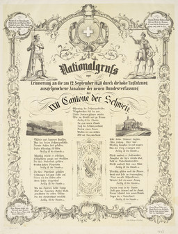 Saluto nazionale per commemorare l'adozione della nuova Costituzione federale della Svizzera da parte della Tagsatzung