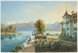 Castello di Schadau presso Thun, con giardino del castello